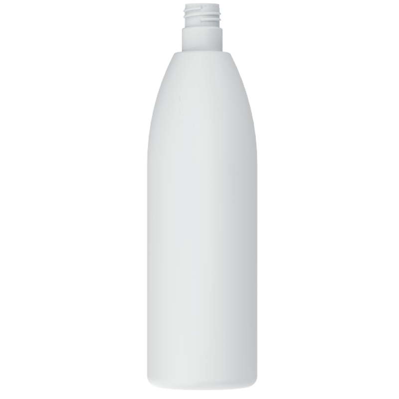 Round bottle 1 lt HDPE/PP, neck 28 mm, style ISCHIA (Real)